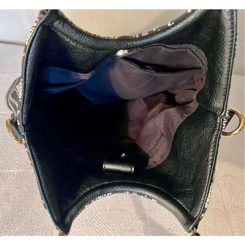 Sole Society Nordstrom Womens Black & White Handbag Tote Boho Purse